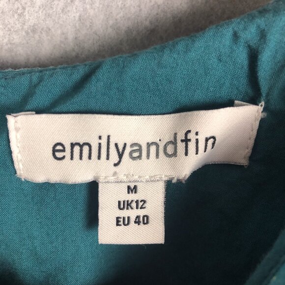 Modcloth Emily And Fin Snow Capped Houses Chalet Print Dress Size Medium - Picture 6 of 9